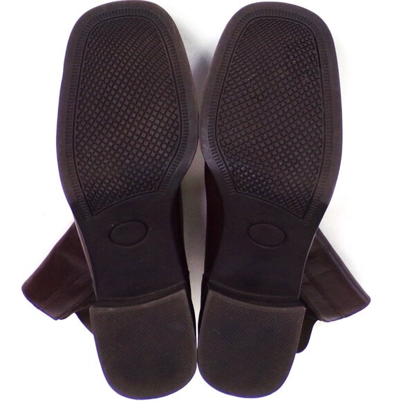 LIZ CLAIBORNE size 9M brown COLLINA mid-heel ankle boots leather uppers - Picture 14 of 15